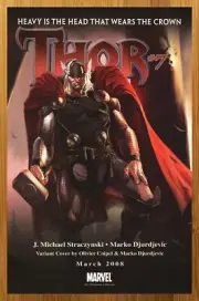 2008 Marvel Comics Thor Print Ad/Poster MCU Official Olivier Coipel Promo Art