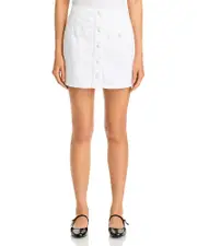 L'Agence Kris Button Front Mini Skirt