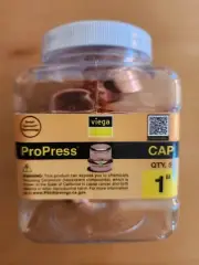 2 - Viega ProPress 1” Press Copper Cap Fittings (5Pack) Partl #77455
