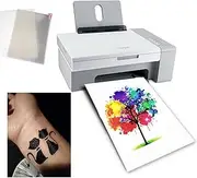 10 Sheets A4 Temporary Tattoo Transfer Paper Printable Waterproof Transfer Paper DIY Customized for Laser Printers and UV Inkjet Printers