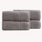 Renee Taylor Cambridge 650 GSM Textured 4 Pack Bath Sheet Towel Fossil