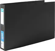 Bantex, A3 Ring Binder, 4D Ring, 38mm, Landscape, Black Cover