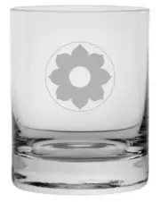 9th Infantry Division Military Etched 11oz Crystal Rocks Whisky Glass