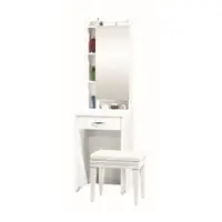 在飛比找蝦皮購物優惠-【月爾家居】1.5尺開門式鏡面收納化妝台 鏡台 含椅（230