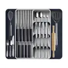Cutlery Storage Case Expandable Kitchen Utensil Tray Box Capacity Organizer