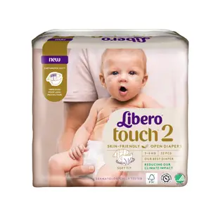 Libero麗貝樂 Touch 黏貼型嬰兒紙尿褲/尿布 2號(NB2 32片x6包/箱購)
