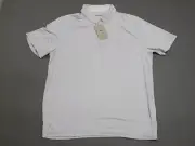 Tommy Bahama Polo Shirt Mens 2XL Paradiso Cove Gray Tencel Short Sleeve Stretch