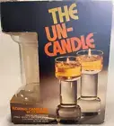 The Uncandle 7" Floating Candle Set Wick Holder 1970s Pyrex Corning NIB - 387