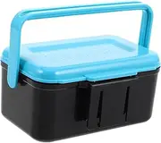 Portable Fishing Bait Box with Waist Clip Durable Tackle Holder for Worms Hooks Accessories Multi Use Storage for Fishing Trips