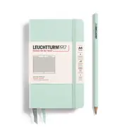 Notebook Hardcover Pocket, Squared, 187 Pages (Mint Green) - A6