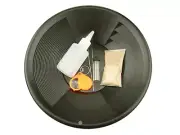 "Gold Rush Mining Kit" Real PayDirt-12" Black Gold Pan-Vial-Snuffer-Tweez-Loupe