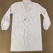Pinkpum Unisex Size XL White Cotton Professional Lab Coat NWT