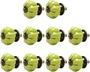 Ceramic Knob,Cabinet,Furniture Pull Handles,Door Pull,Drawer Pull Handle,10pcs Ceramic Knobs Vintage Knob Drawer Pumpkin Shaped Pull Handle Furniture Door Cabinet Cupboard Wardrobe Dresser Decorative