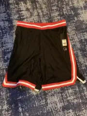 And1 Mens Basketball Gym Workout Running Shorts Black Red Large
