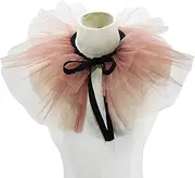 [ESOMAVRIX] Tulle Ruffled Neck Collar Clown Mesh Choker Ruffle Collar Medieval Victorian Costume Collar Clown Tulle Ruf/259