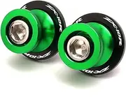 Motorcycle Swingarm Sliders for KA&WA&SA&KI ZX10R ZX-10R &X 10R 2013-2016 2023 2022 2021 2020 Swingarm Spools Sliders Stand Screws CNC Motorcycle Accessories M8(Green)