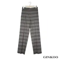 在飛比找momo購物網優惠-【GINKOO 俊克】紋革直筒西裝褲
