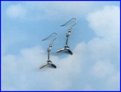 3-Bladed Prop Earrings Aircraft Airplane 99's Aviatrix Made in the USA