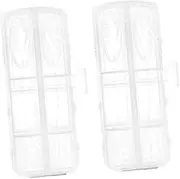 BESPORTBLE 2pcs Portable Fishing Gear Boxes Lure Containers with Divided for Organized Storage Lightweight Tackle Boxes for Easy Carrying and Home Storage