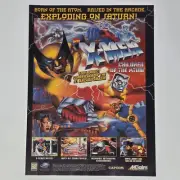 X-Men Children of the Atom Sega Saturn Exploding Print Ad/Poster Promo Art