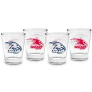 Adelaide Crows AFL Team Logo 50ml Shot Glasses Bar Set of 4