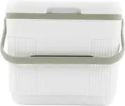 EVTSCan 22L Portable Cooler, Camping Cooler for Food and Beverage Storage, Food Grade PP Insulation Ice Chest Box for Outdoor Picnic and Barbecue, White and Green