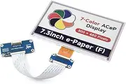 Waveshare 7.3inch ACeP 7-Color E-Paper Display Module, Compatible with Raspberry Pi 4B/3B+/3A+ /3B etc., 800×480 Pixels, SPI Communication