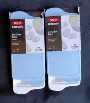 NEW OXO Good Grips COVERED Ice Cube Freezer Trays Lids - 2 Pack Lot Unopened