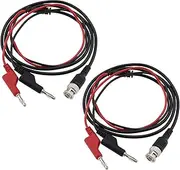 VGOL 2PCS BNC Q9 to Dual Banana Plug Coaxial Cable, 131.5cm Total Length, 36cm Cable Length, for Oscilloscopes, Signal Generators, Video Surveillance