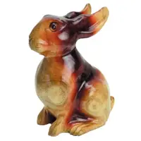 在飛比找樂天市場購物網優惠-香樟木雕十二生肖兔裝飾古玩工藝禮品家居擺件12生肖兔子