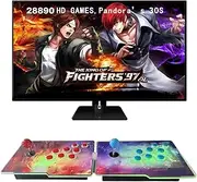 VEGAMED 3D Pandoras Box with 28000 Games, 29800 Classic Games Installed, Separate 2 in 1 Arcade Game Console, Support 3D Game, 1280x720 Full HD, Search/Save/Hide/Pause Game up to 4 Players