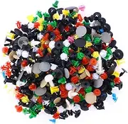 CHILDWEET 500 Pcs Nylon Auto Push Rivet Clips Durable Car Fasteners with Screwdriver for Door Panels Bumpers and Trim Heavy Duty Automotive Push Pin Clips for Easy Installation