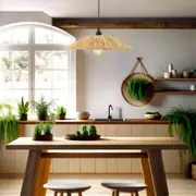 Isla Bohemian Charm Pendant Light - Natural Shade, PL0192