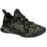 PUMA 37724901 - Youth's Softride Rift Slip-On Camo (Medium) Black/Grape Mesh Atl