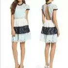 FoxieDox Amelia fit & flare lace dress Ombre blue size large NWT new Nordstrom