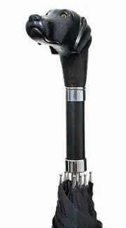 BLACK LABRADOR RETRIEVER STICK UMBRELLA
