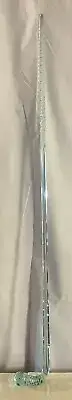 Antique Victorian Hand Blown Glass Parade Cane 40” Aqua/Teal Swirl