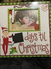 Elf On The Shelf Countdown To Christmas Frame 11.75” x 11.75” New Old Stock