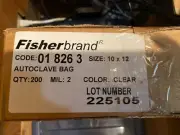 Fisherbrand Autoclave Bag 10 x 12 200 ct 2mL code: 01 826 3