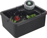 Small Fish Tank with Filter and Light | Desktop Tiny Tank | Small Ancient Aquariums with USB Pump & Light for Aquaponics Reef Jellyfish Betta Desktop Bookshelf Bedroom Hospital Studio
