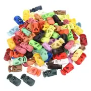 Cord Locks Assorted, 100 Pack Cylinder Spring Toggle Stopper 15mm for Drawstr...