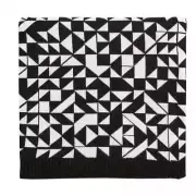 Ted Baker London Throw Black & White Jacquard knitted uxman pattern, NWT
