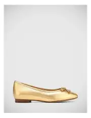 [Wittner] Aleisha Metallic Leather Flat Shoes in Gold