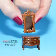1:48 1/4" quarter scale Victorian dresser with mirror room set 2pcs Top quality