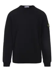 [Stone Island] Stone Island-Felpa Girocollo In Cotone Garzato-Uomo M