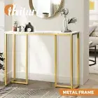 Oikiture Console Table Hallway Entry Side Tables Marble Effect Hall Display WHGD