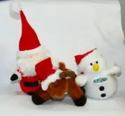 Ganz Christmas Softspots (3) Santa Reindeer Snowman Plush Toy