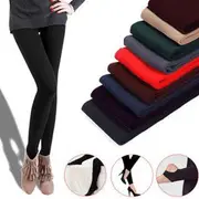 Fleece-Lined Tights Dark Green - Stirrup - One Size