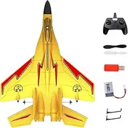 Rc Plane, Remote Control Airplane Toy, RC Plane Glider, Rc Remote Control Fighter Model Toy with Lights, Remote Control Aircraft Drone with Automatic Balance Gyro for Adult Kids Beginner