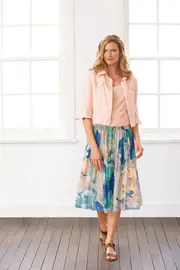 Gelato Print Gathered Skirt--HAM-92364